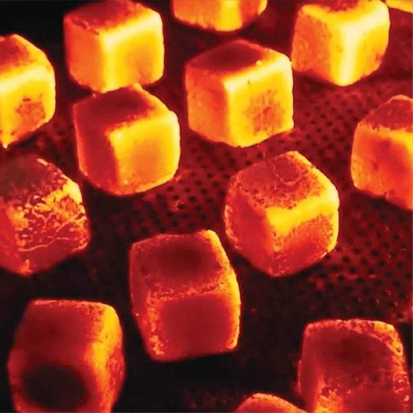 Coconut Charcoal Briquettes Cubes 25 mm Blazing Red Glow