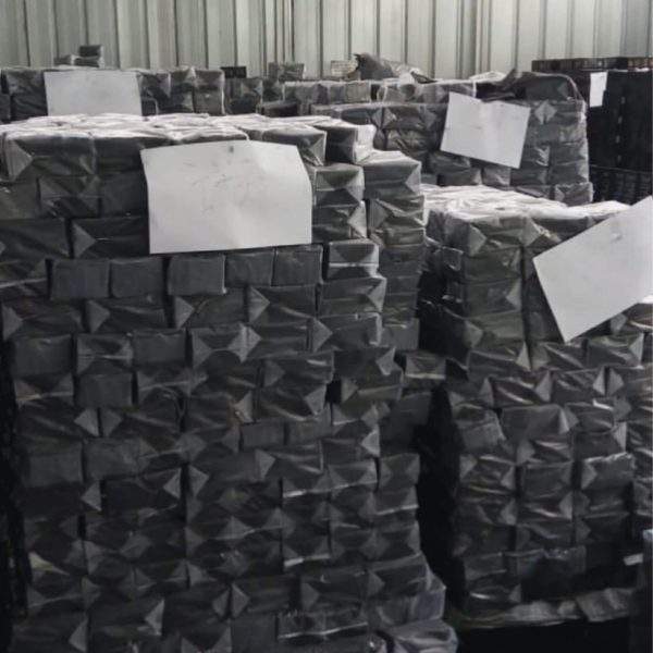 Coconut Charcoal Briquettes in Inner Plastics Ready for Export